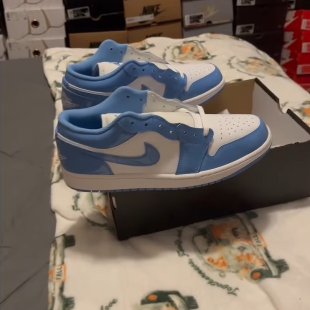 Air Jordan UNC Blue and White Sneakers - Picture 4 of 7
